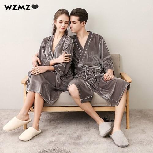 Luxury Palace Night Wedding Dresses Bathrobe Female Casual Solid Gold Velvet Robes for Women Spring Summer Sexy V Neck Sleepwear