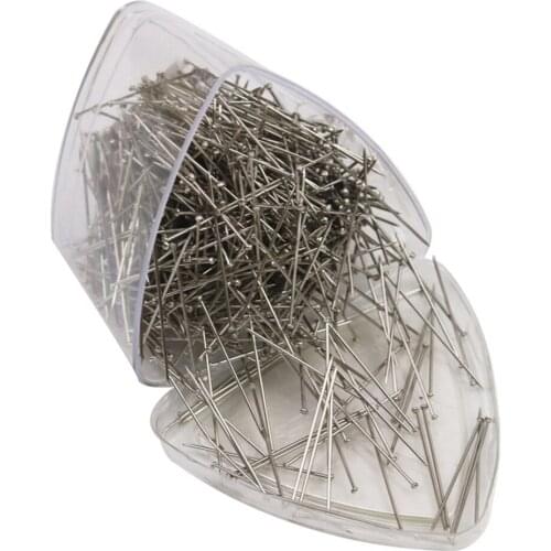1000Pcs/Box Stainless Steel Pins Dressmaker Pin Shirt Silk Satin Pin Quilt Applique Sewing Needle 31mm