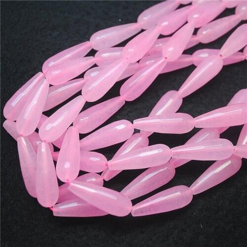 13PCS Nature Gem Stone Faceted Teardrops Women Earring Making Accessories 10x30MM Good Quality Fashion DIY Beads Wholesale Price