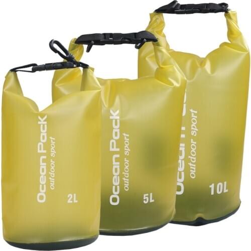 2L 5L 10L Outdoor Waterproof Swimming Bag Bucket Dry Sack Storage Water Bags River trekking Rafting Kayaking Travel Water Barrel
