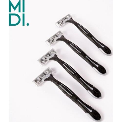 4 pcs/set Men Safety Razor Portable No Electricity Mild Apply Foam Gel Hair Removal Shaver Classic Male Comefortable Shaver Set