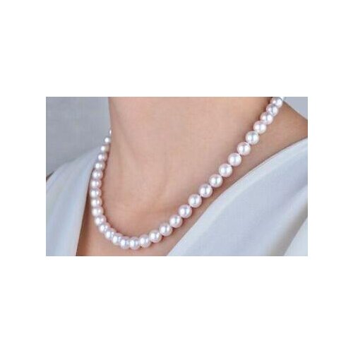 AAA 7-8 mm PERFECT round classic south sea white pearl necklace 18inch