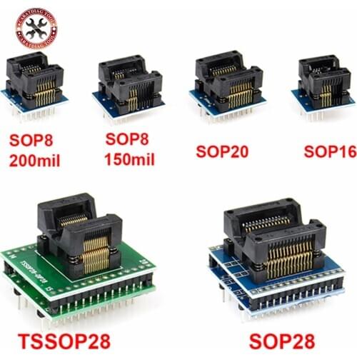 AdapterTSSOP28 SSOP28 SOP28-DIP28 adapter SOP20 SOP16 SOP8 150mil 200mil to DIP8 adapter compatible tssop20 ssop20 tssop8 socket