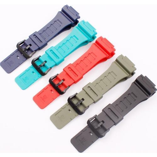 Watch accessories 18mm for Casio resin strap AQ-S810W AQS810WC pin buckle men and women sports silicone strap case