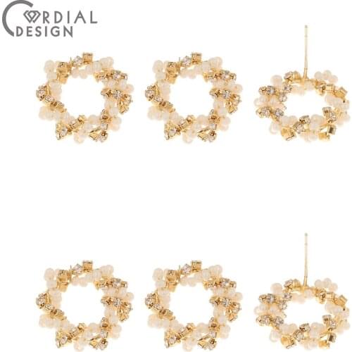 Cordial Design 30Pcs 17*17MM Jewelry Accessories/Hand Made/Earrings Stud/Loop Shape/DIY Making/Jewelry Findings & Components