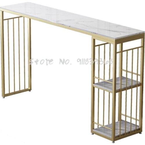 Bar Table And Chair Nordic Marble Family Simple Modern Living Room Wall Bar Long Partition Combination High Foot Table