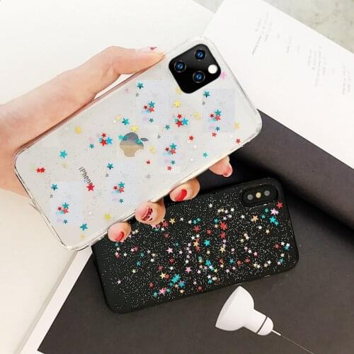 Gitter Bling Case For iphone 6 6S 7 8 plus colorful star Shining for iphone 11 12 PRO MAX X XS Max XR for SE 2020 soft tpu funda
