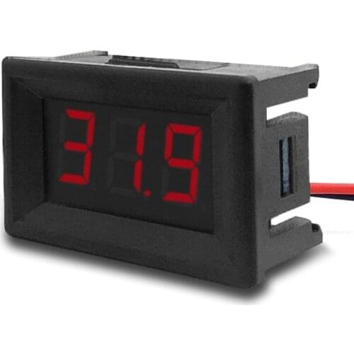 X4YD DC 3.1 -32V/0-100V Detector Voltage Current Meter Panel Amp Volt Gauge 0.36" Red/Blue/Green with 2 Wires