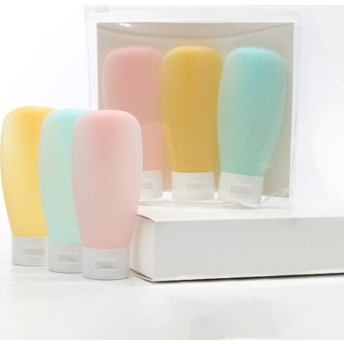 3pcs/set Travel Bottle Portable Nordic Essence Shampoo Silica Gel Shower Bottles Skin Care Container Silicone Bottles