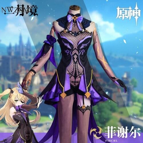 Hot game Genshin cosplay costume Fischl Broken sin queen game anime full set cosplay costume woman