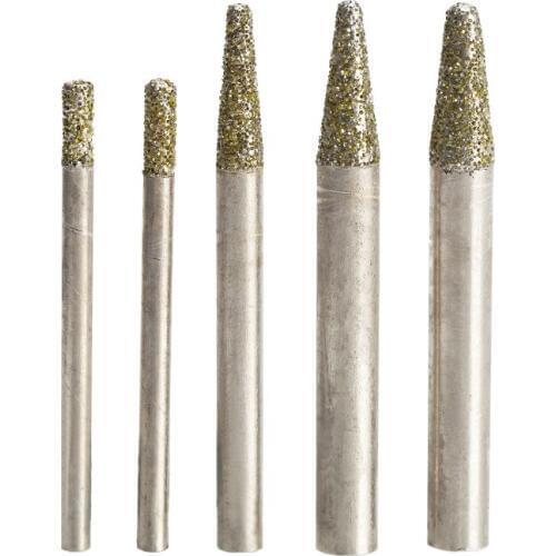 HUHAO 1PC Stone Engraving Machine Cutter Stone Cutting Bits CNC stone carving tool Electroplated diamond Router bit