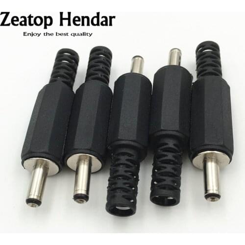 250Pcs 3.5mm x 1.1mm DC Power Cable Male Plug Connect Socket for CCTV Camera Led Black