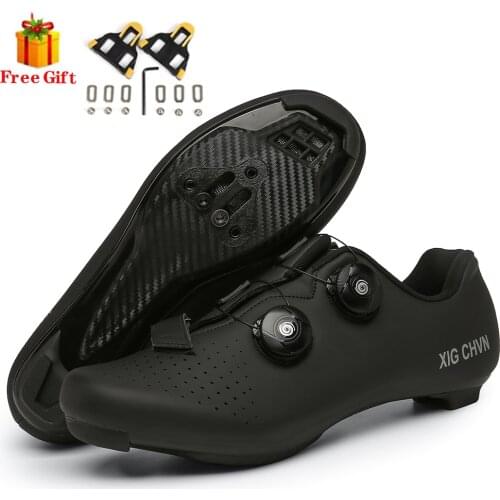 Self-Locking spd road bike shoes flat cleat Mens cycling sneakers mtb Casua Breathable womens bicycle shoes Outdoor Sports