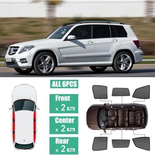 Side Windows Magnetic Sun Shade UV Protection Ray Blocking Mesh Visor Fit For Mercedes Benz GLK 2012-2015