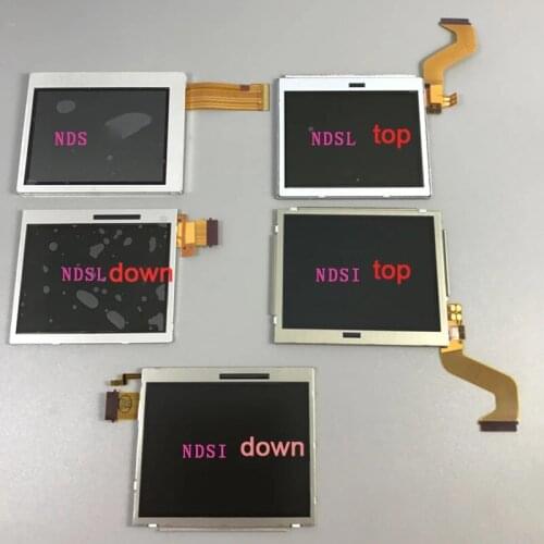 Original Top Bottom lcd Screen For NDSI DSI NDSL DS Upper down Display Repair Parts
