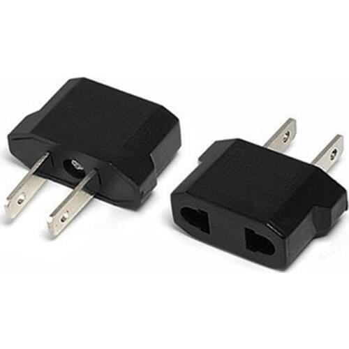 Portable Travel Power Plug Adapter EU EURO to US USA Adaptor Converter AC Power Plug European to American Outlet Universal