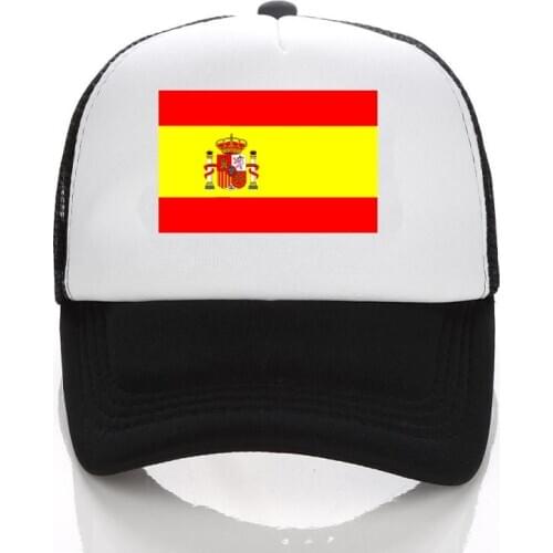 Simple Washed Cotton Adjustable Spain Flag Baseball Cap Unisex couple cap Fashion Leisure dad Hat fishing Snapback cap 12 Color