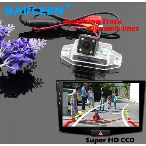 The higest night vision car reversing camera hd night vision plastic shell material bring Dynamic track line for Toyota prado