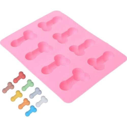 8-Cavity Pink 3D Shape Silicone Ice Cube Maker Tray DIY Chocolate Mold
