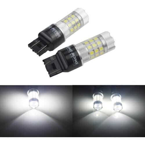ANGRONG 580 7443 W21/5W W3x16q Bulb High Power 30W LED Tail Stop Brake Daytime Light(CA271x2)