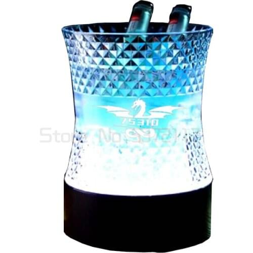 Luminous ice bucket commercial charging champagne bucket red wine ice bucket beer bucket creative frame