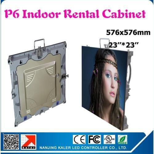 TEEHO Indoor smd p6 led cabinet full color advertising rental led display board 576*576mm indoor led video wall screen