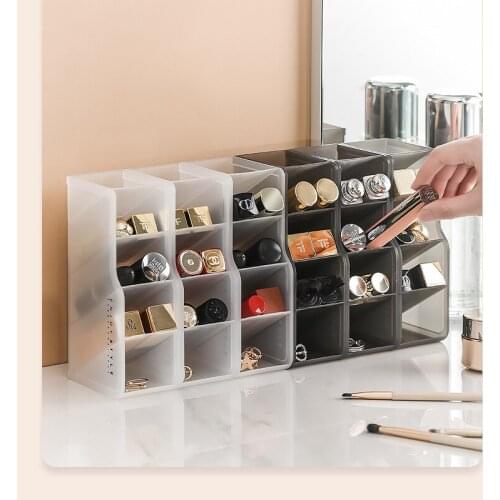 Lipstick Storage Box Desktop Transparent Storage Boxes Organizer for Separate Small Things Dust-proof Home Box Storage Make Up