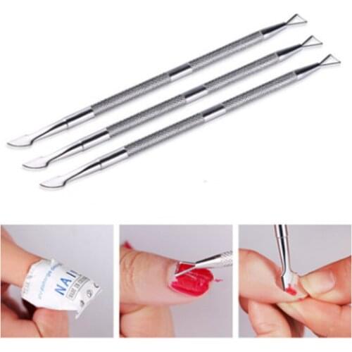 1Pc Nail Art Tools Stainless Steel Cuticle Pusher Double Head Remover Tools For Manicure Nail Art Care Pusher