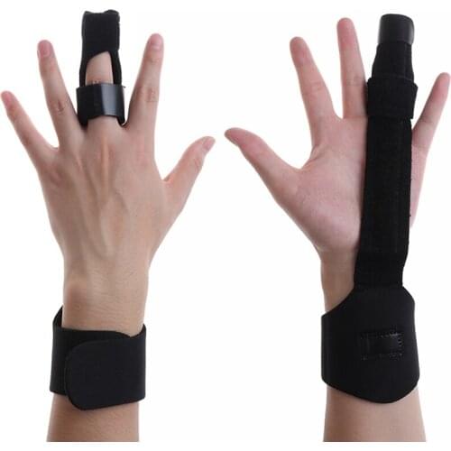 1pcs Black Adjustable Finger Corrector Protection Splint Trigger For Treat Finger Guard Stiffness For Treat Pain New