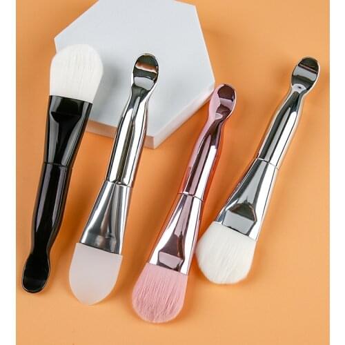 4 Color 1 Pcs Mud Mask Brush Digging Spoon Soft Hair Mask Brush Convenient And Non-irritating Convenient Beauty Tool
