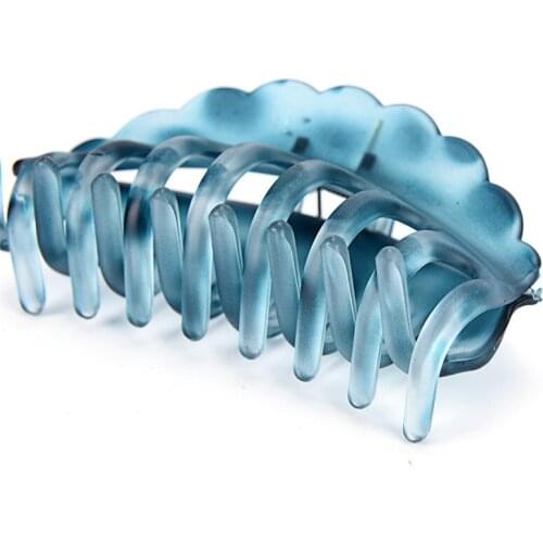 1Pcs Women Hair Clip Plastic Acrylic Hairpins Solid Colorful Hair Crab Claws Girls Make UP Washing Tool Accessories Decoration