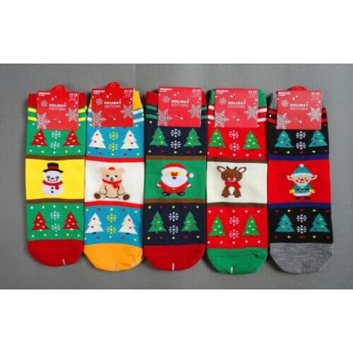 120pairs/lot Santa christmas deer/tree/snowmen/bear/Santa Claus sock/christmas sock