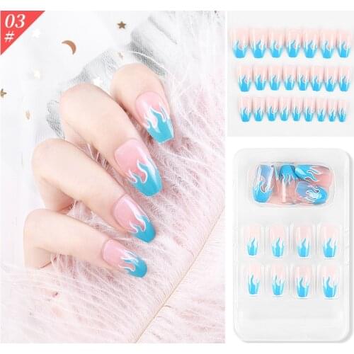 24Pcs Wearable Fake Nails Gradient False Nails Glitter French Tips Gold Foil Artifical Nails Detachable Nail Tips Nail Art Tools