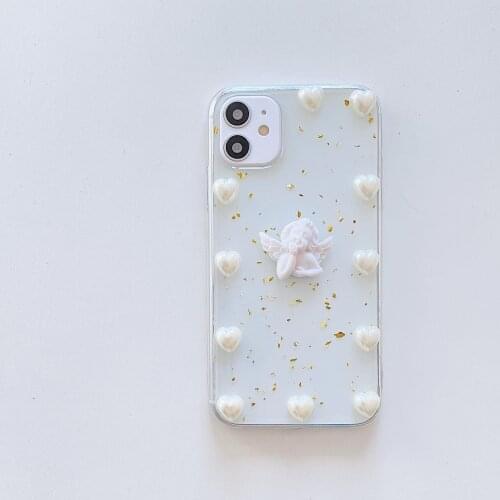 3D Cupid Sparkling Case for iPhone 12 Pro Max Back Phone Cover for 12 11 Pro Max X XS XR 8 7 Plus SE 2020