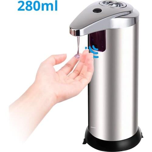 280ML Automatic Liquid Soap Dispenser Touchless Sensor Hand Sanitizer Shampoo Detergent Dispenser Pump for Bathroom Kitchen