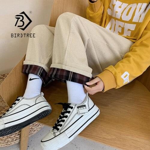 Женские брюки в клетку BIRDTREE TB China At AliExpress