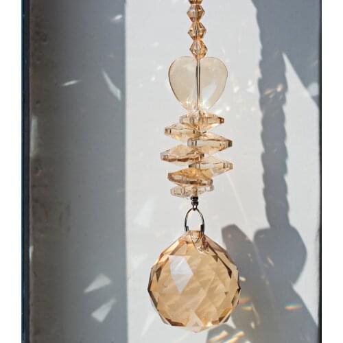 Chains Colorful Crystal Beads Crystal Ball Hanging Prism Ball For Wedding Home Christmas Tree Window Decoration