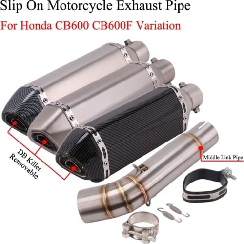 For Honda CBF600N CB600 CB600F Variation Hornet 600 Motorcycle Exhaust Escape Modified Middle Link Pipe Muffler DB Killer
