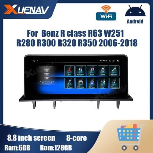 Android DVD player For Benz R class R63 W251 R280 R300 R320 R350 2006-2018 car radio multimedia GPS Navigation 2 din