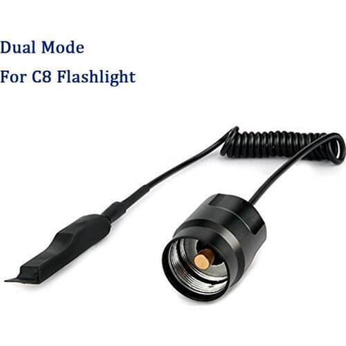 Dual Mode Remote Control Pressure Switch for C8 Flashlight Tailcap Tactical Switch for C8 LED Flashlight Torch Tail Switch
