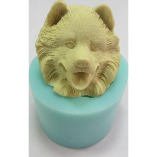 DW0005 Silicone Mold dog head Silicone Soap Mold 3D handmade Food Grade cake decorating molds PRZY free shipping
