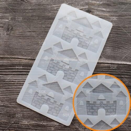 Castle fondant chocolate mold silicone mold cake decorating tools White Food Grade Silicone SA11