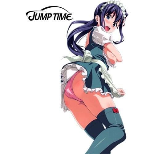 JumpTime 13cm x 5.7cm Maken-Ki! Japanese Anime Lovely Maid Girl Amaya Haruko Shinatsu Azuki Creative Car Sticker Accessories