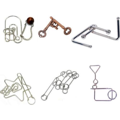 Classic IQ Metal Puzzle Magic Brain Teaser Puzzles Game for Adults Kids