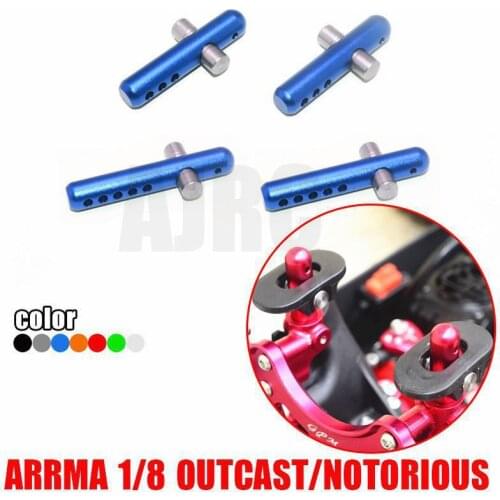 ARRMA OUTCAST NOTORIOUS aluminum alloy + stainless steel front and rear shell pillars MAO201FR