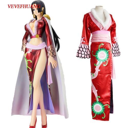 VEVEFHUANG One Piece Boa Hancock cosplay costume Boa Hancock One Piece cosplay costume Halloween costumes for women adult unifor