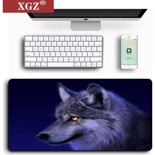 XGZ Wolf Animal Mouse Pad Is Suitable for Desk Pad, Eye Protection, Comfortable Non-slip Computer Game Player Pad Rubber Csgo
