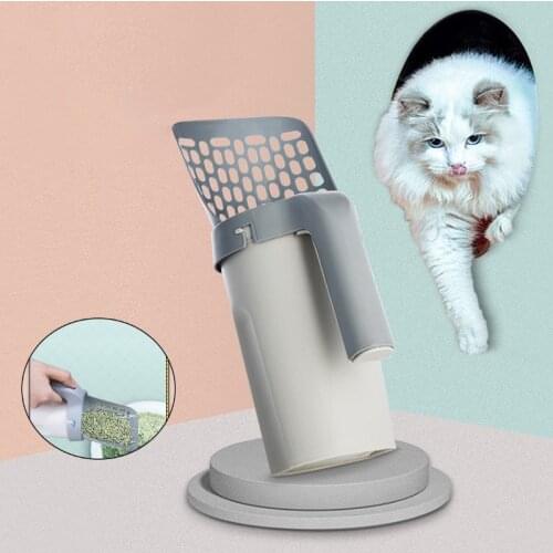 Cat Litter Shovel Large Capacity with Built-in Bag Cat Scooper Pet Cleaning Poop Bag Kitten Cleaning Tool Pet Accessories