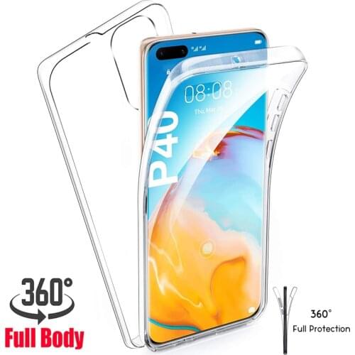 360 Double Silicone Soft Cases For Huawei Honor 9C 8A 8S 10 Lite 10i 20S Y7P Y6S Y9 Y5 Y6 2019 Mate20 Lite P40 Pro Full Cover