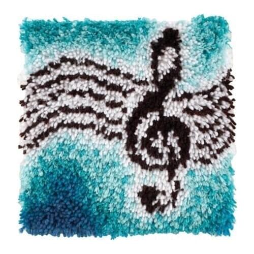 Latch Hook Cushion Kits musical note Pillows Wedding Decoration Kits for Embroidery Unfinished Latch Hook Pillow Case